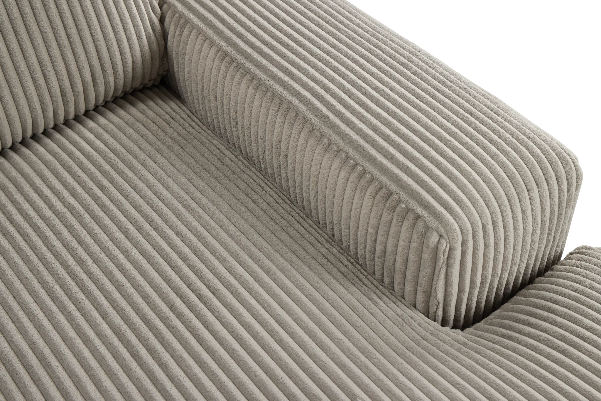 Charlie Gray Fabric Medium Right Chaise Sectional