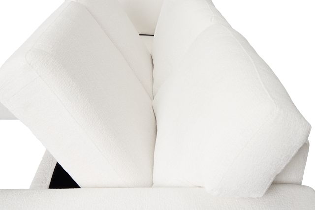 Everly White Fabric Small 2-arm Storage Sectional