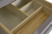 Newport Gray Large Peninsula Drawer Wall Desk