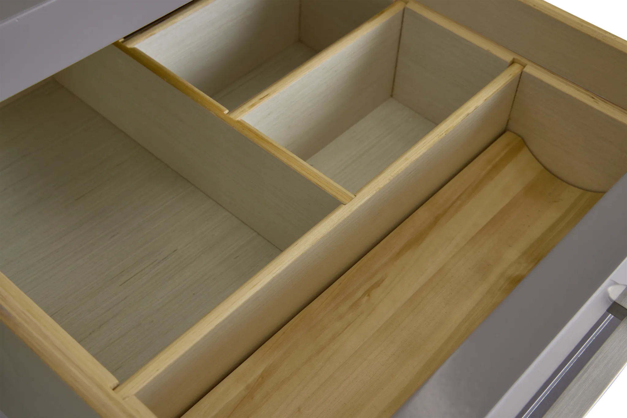 Newport Gray Large Peninsula Drawer Wall Desk