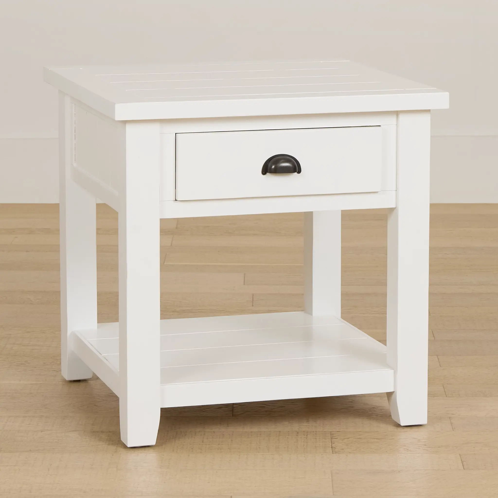 Bismark White Square End Table Bismark White Square End Table