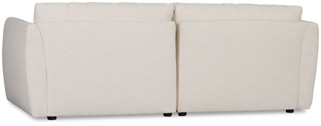 Serena White Fabric 2-piece Modular Sofa