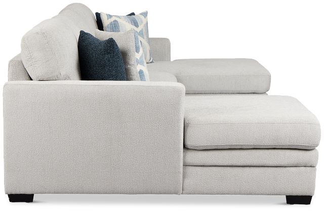 Everly Gray Fabric Double Chaise Sleeper Storage Sectional