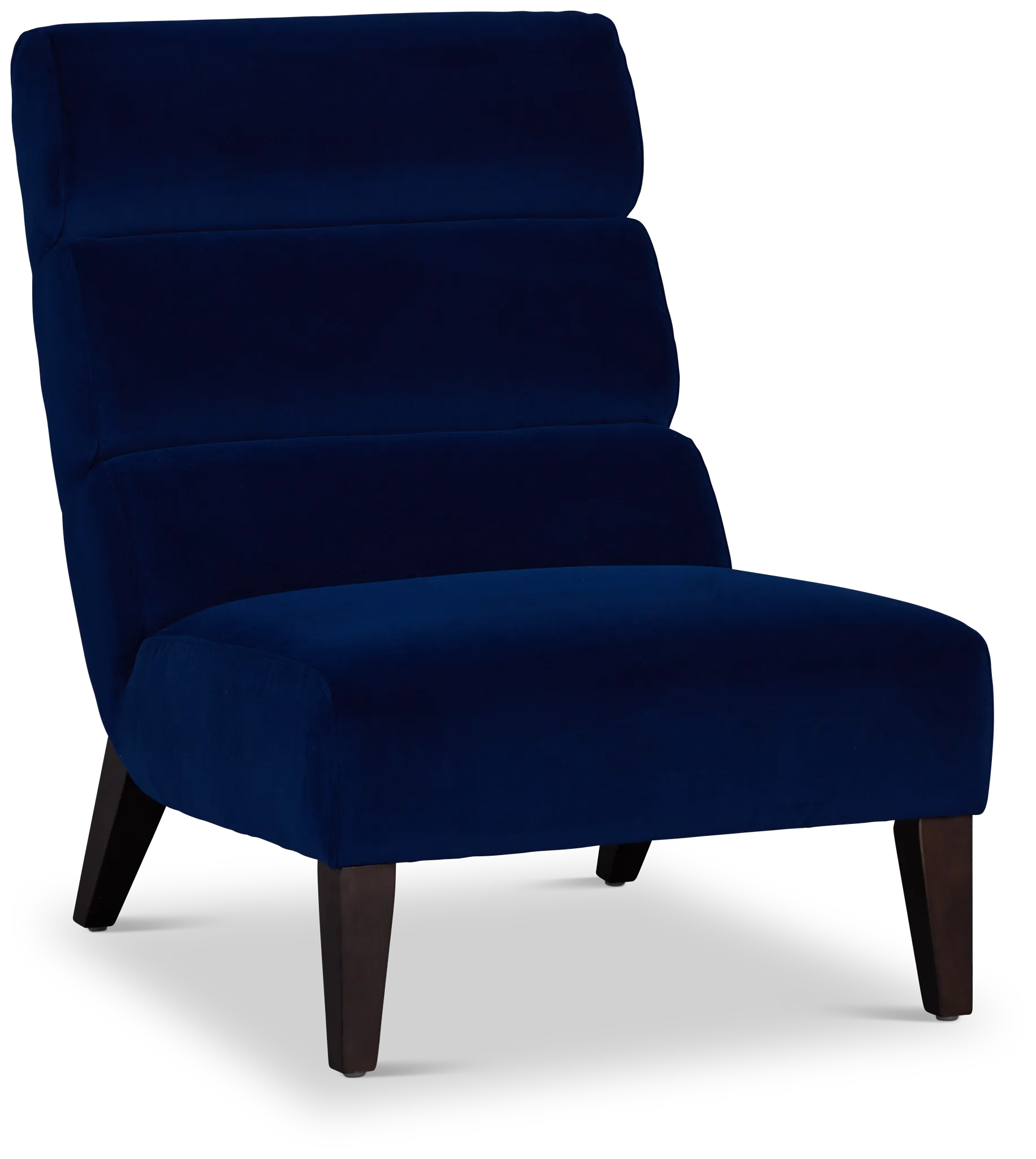 Emily Blue Velvet Accent Chair