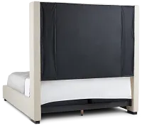 Lacey Beige Uph Platform Bed