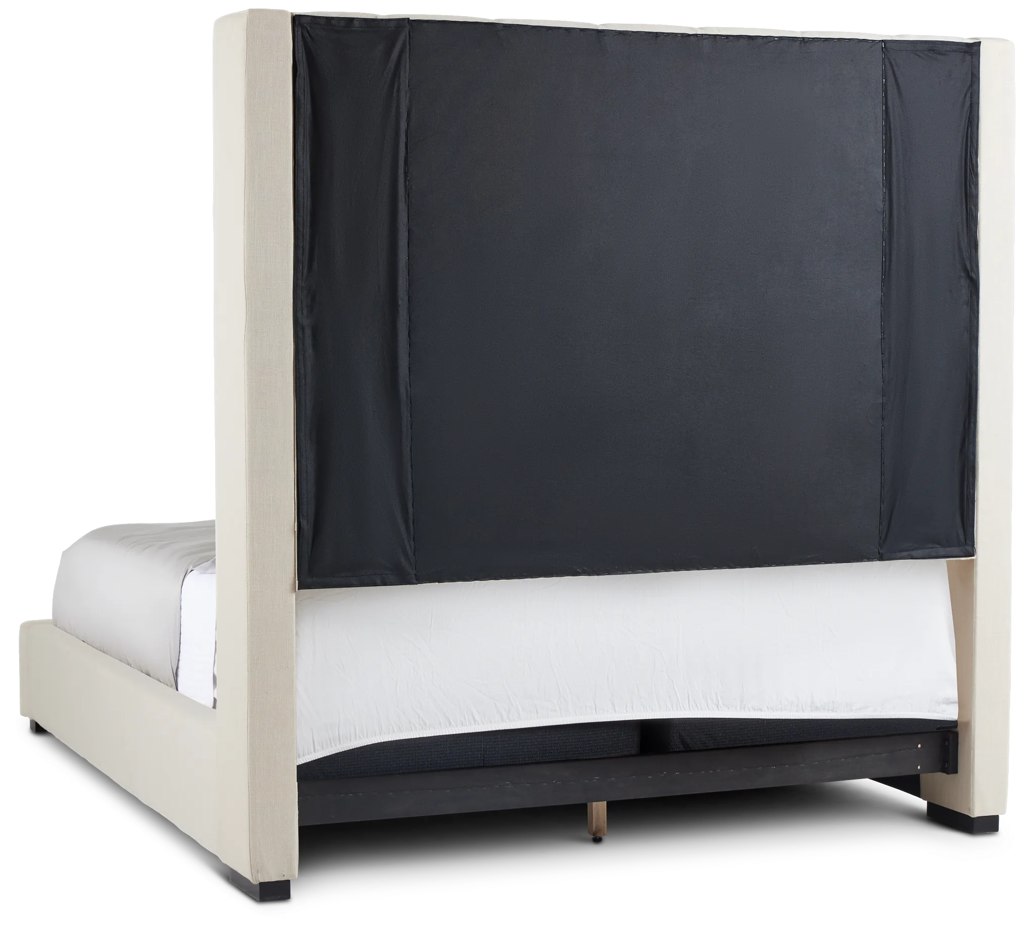 Lacey Beige Uph Platform Bed