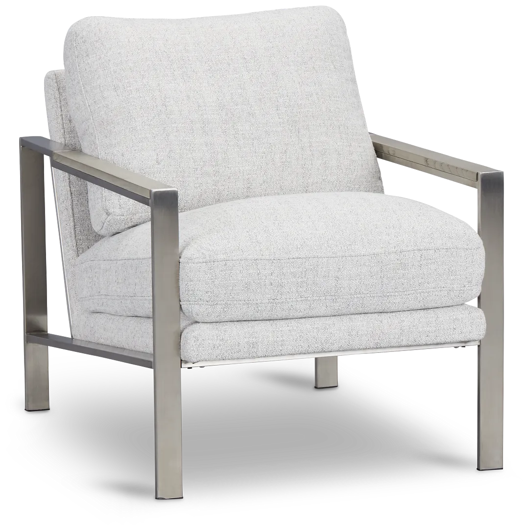 Wyatt Light Gray Fabric Accent Chair