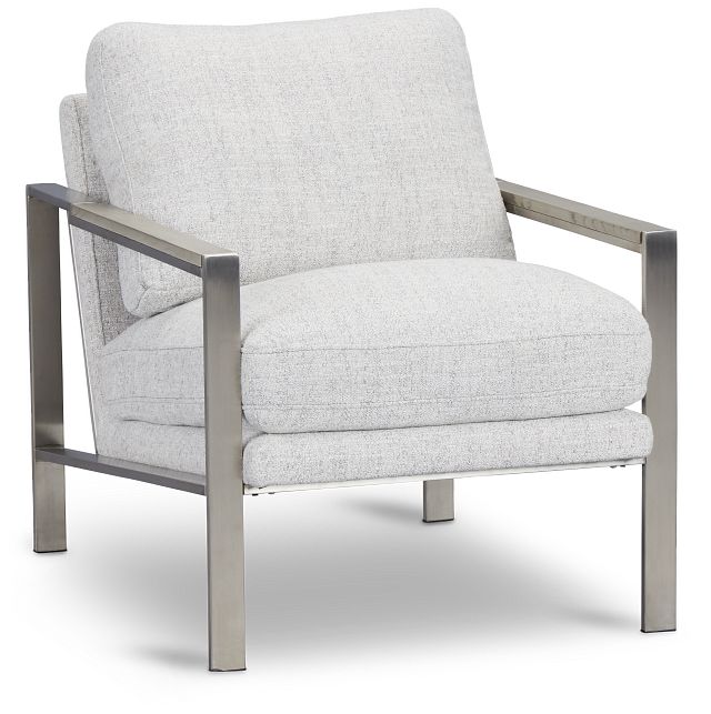 Wyatt Light Gray Fabric Accent Chair