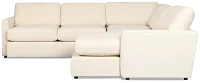 Maxwell Light Beige Fabric Medium Right Chaise Sectional