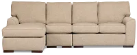 Sinclair Brown Fabric Small Left Chaise Sectional