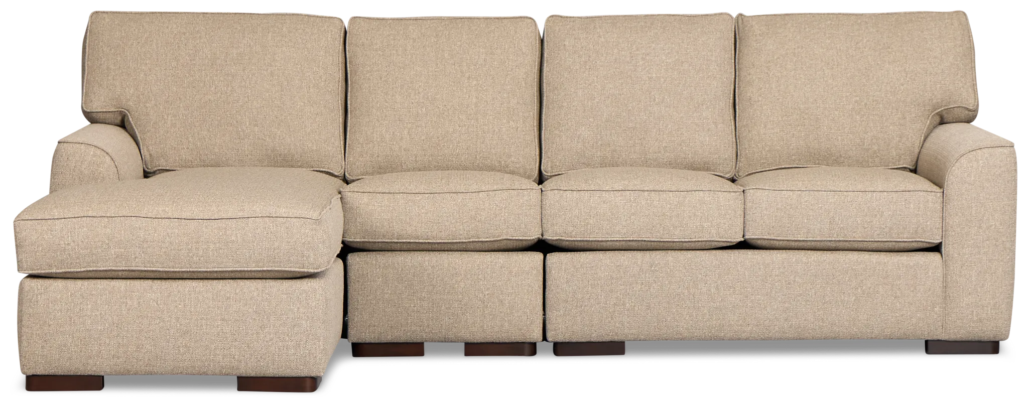 Sinclair Brown Fabric Small Left Chaise Sectional