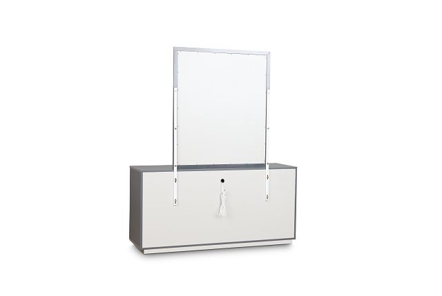 Brasilia Gray Dresser & Mirror
