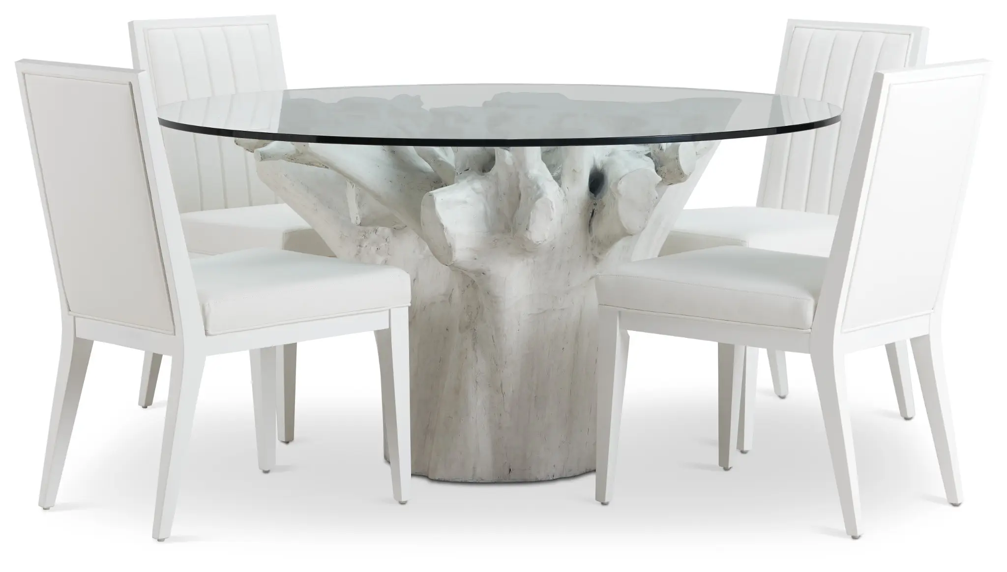 Ocean Drive 60" Glass Table & 4 Wood Chairs Ocean Drive 60" Glass Table & 4 Wood Chairs