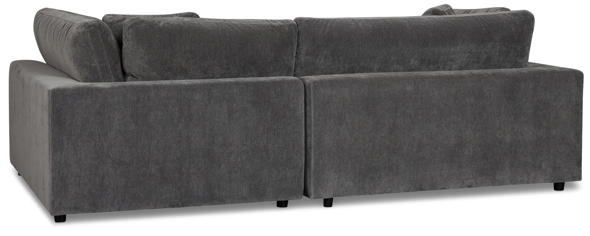 Lounge Dark Gray Fabric Right Chaise Sectional