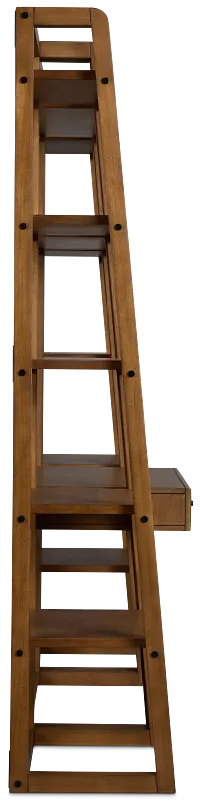 Rockford Light Tone Bookcase Wall Desk