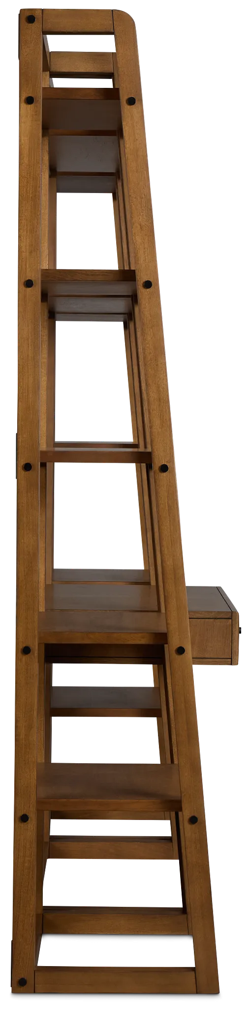 Rockford Light Tone Bookcase Wall Desk