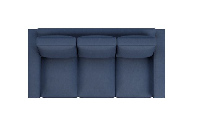 Edgewater Revenue Dark Blue 84" Sofa W/ 3 Cushions