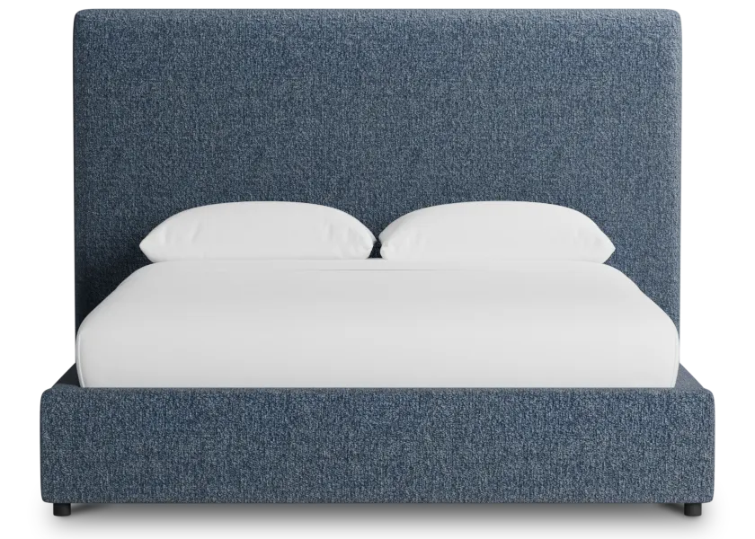 Grayton Maguire Blue 54" Upholstered Platform Bed