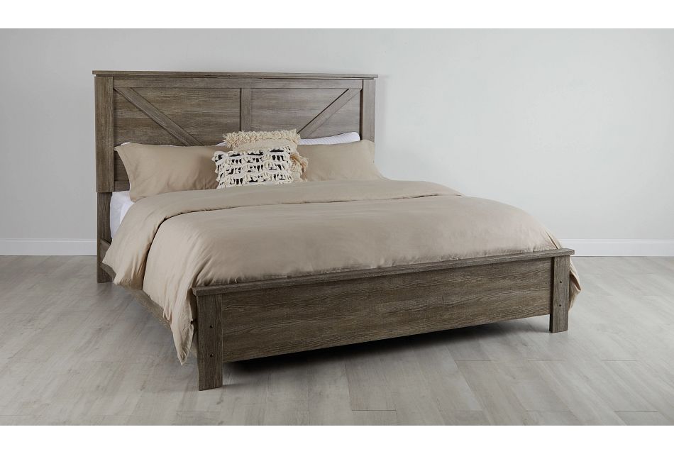 Blueridge Light Tone Panel Bed, King (0)