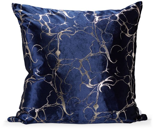 Logan Navy 22" Square Accent Pillow