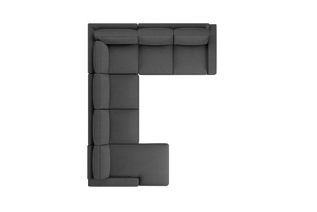 Edgewater Delray Dark Gray Medium Left Chaise Sectional