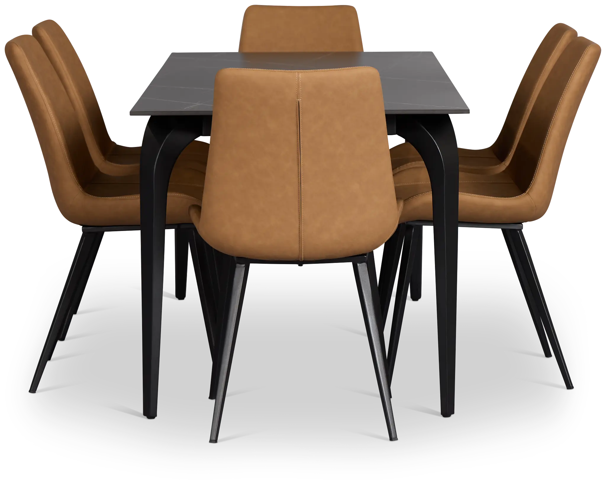 Sierra Black Stone Rectangular Table With 6 Chairs Sierra Black Stone Rectangular Table With 6 Chairs