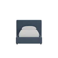 Grayton Maguire Pewter 44" Upholstered Platform Bed