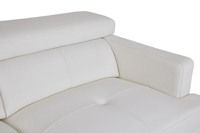Marquez White Micro Left Chaise Sectional