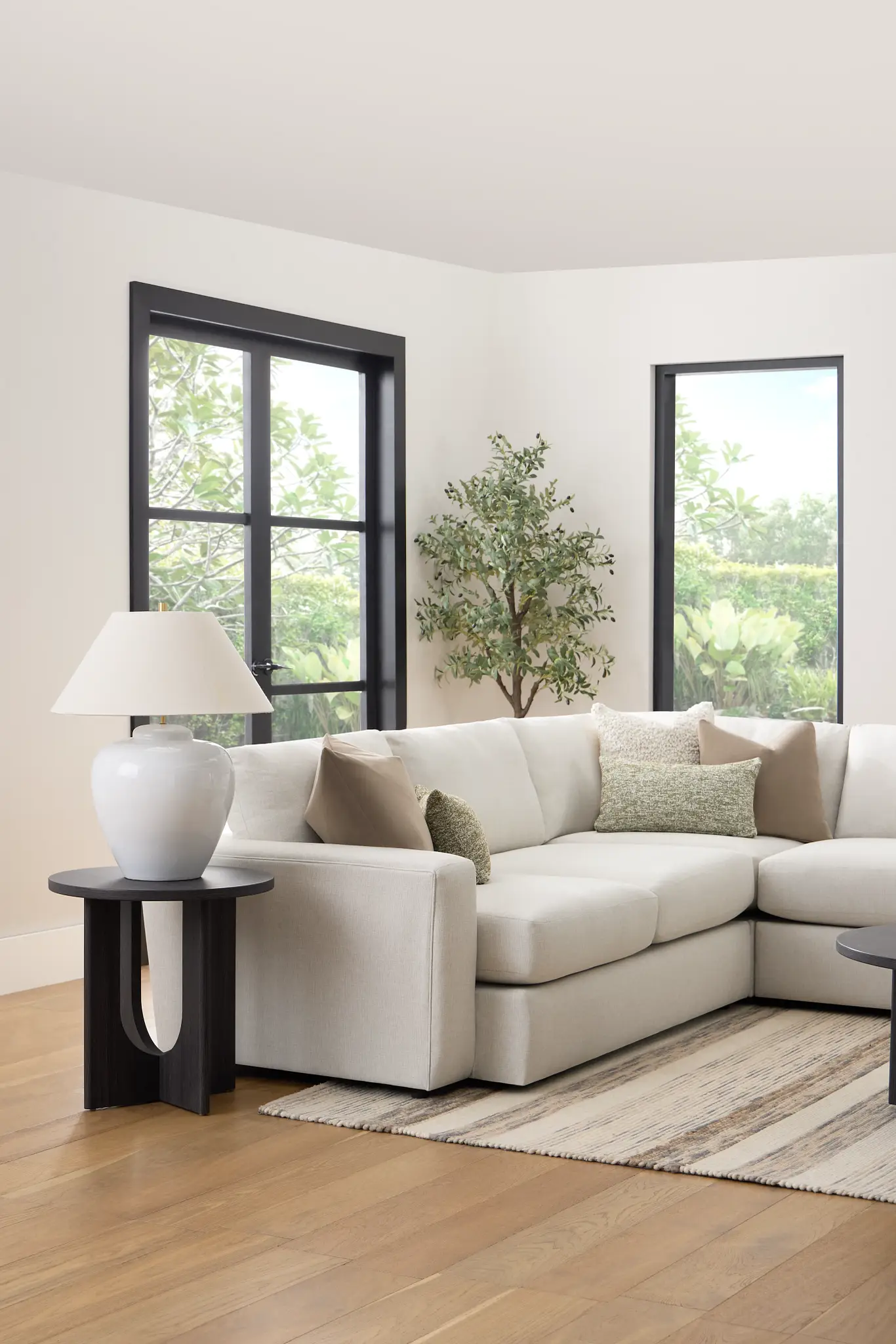 Brantley Light Beige Fabric Medium Two-arm Sectional Brantley Light Beige Fabric Medium Two-arm Sectional