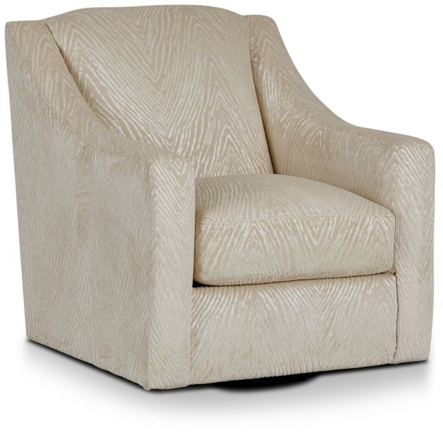 Aria Light Beige Fabric Swivel Chair