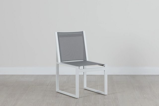Linear2 White Aluminum Sling Chair