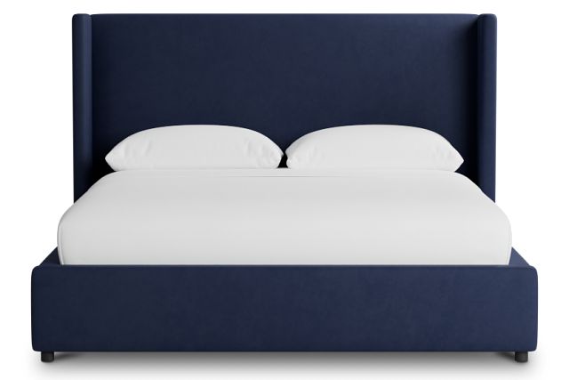 Captiva Joya Dark Blue 48" Upholstered Shelter Bed