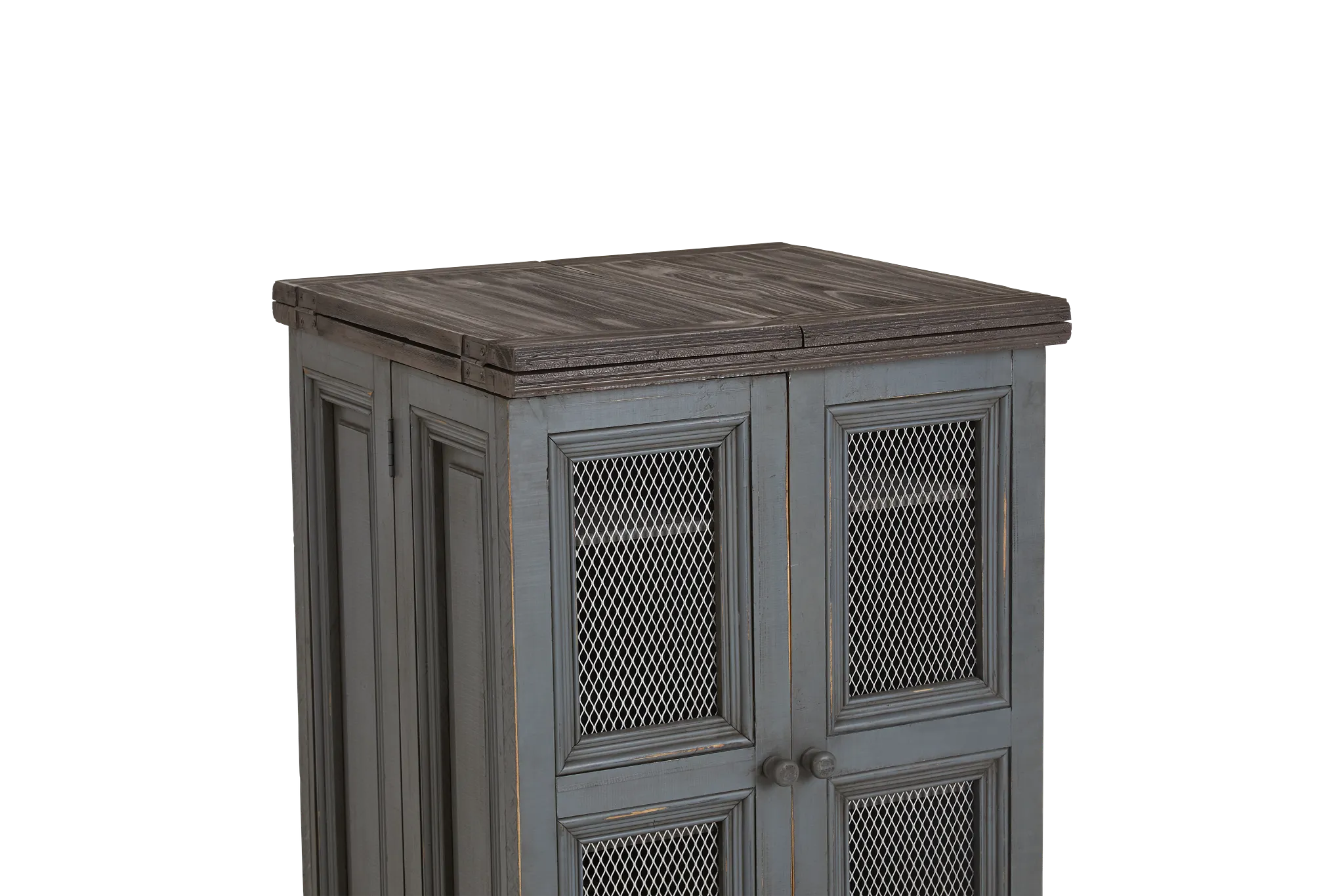 Marcello Gray Wood Fold Out Bar