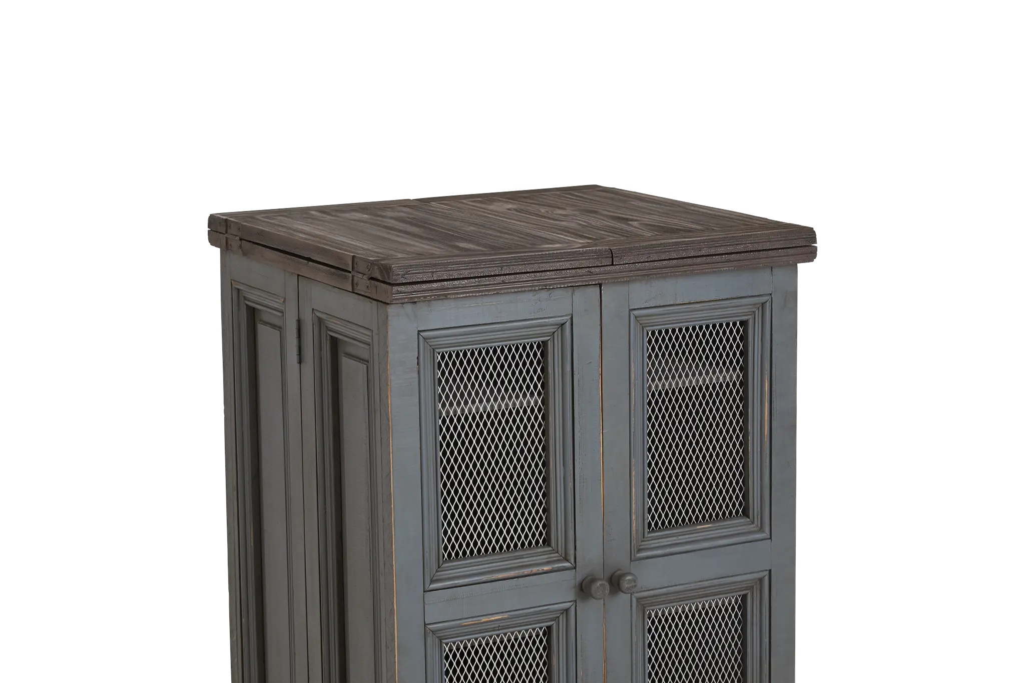 Marcello Gray Wood Fold Out Bar Marcello Gray Wood Fold Out Bar