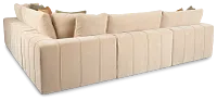 Cruz Light Beige Fabric 5-piece Modular Sectional