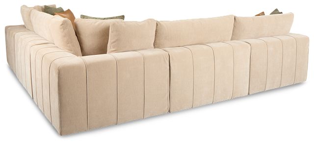 Cruz Light Beige Fabric 5-piece Modular Sectional