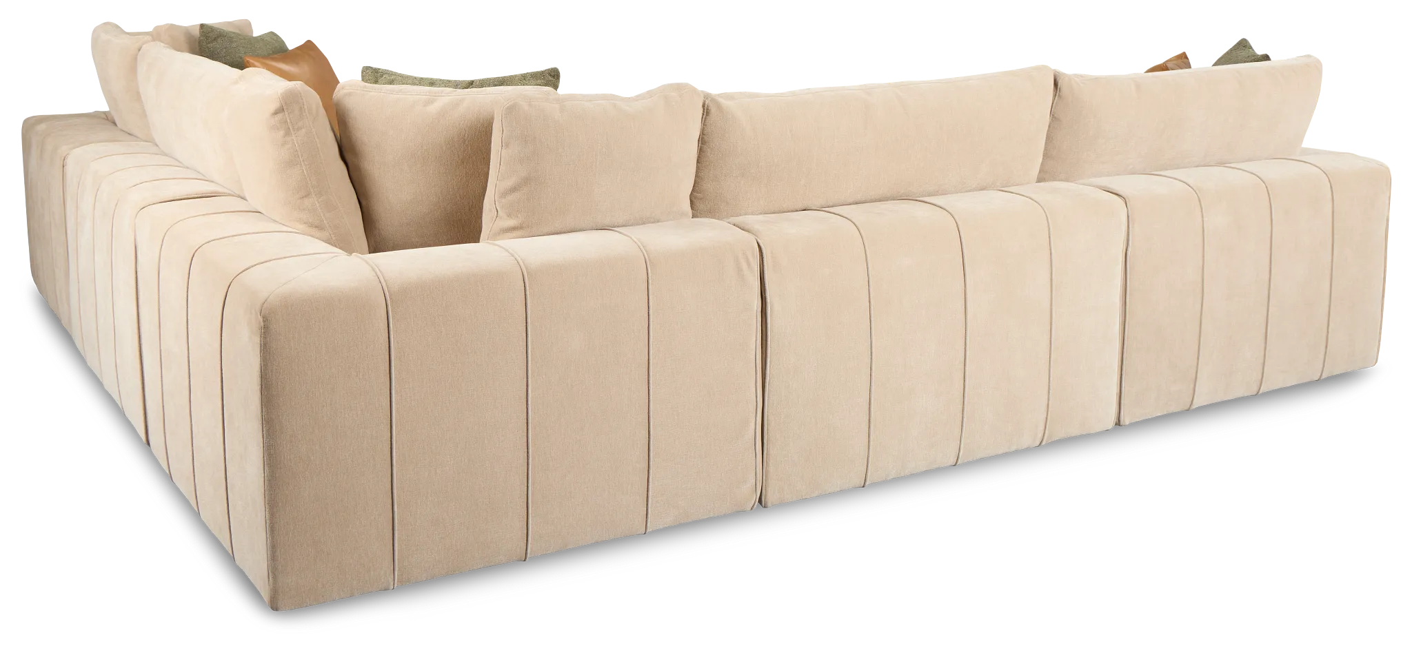 Cruz Light Beige Fabric 5-piece Modular Sectional