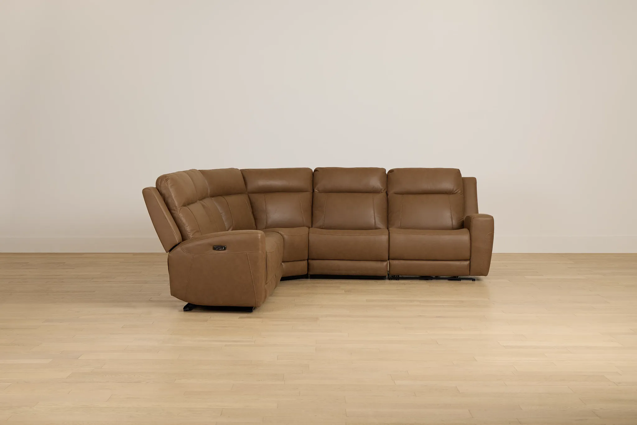 Colton Brown Micro Small Two-arm Power Reclining Sectional