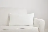 Reign White Lumbar Accent Pillow