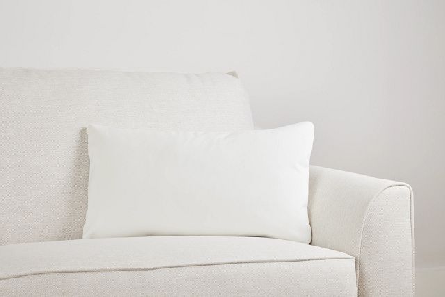 Reign White Lumbar Accent Pillow