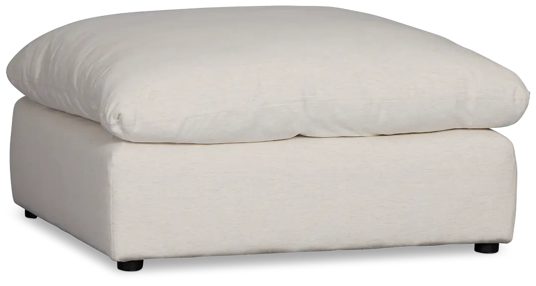 Serena White Fabric Ottoman Serena White Fabric Ottoman