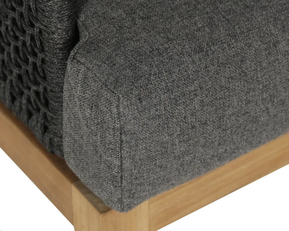 Ukiah Black Accent Chair With Dark Gray Cushions