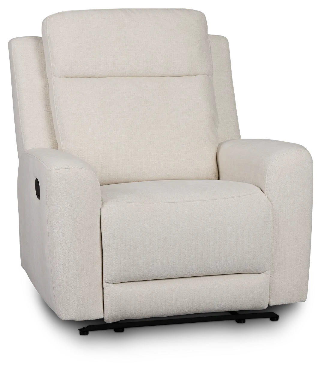 Dean White Fabric Recliner