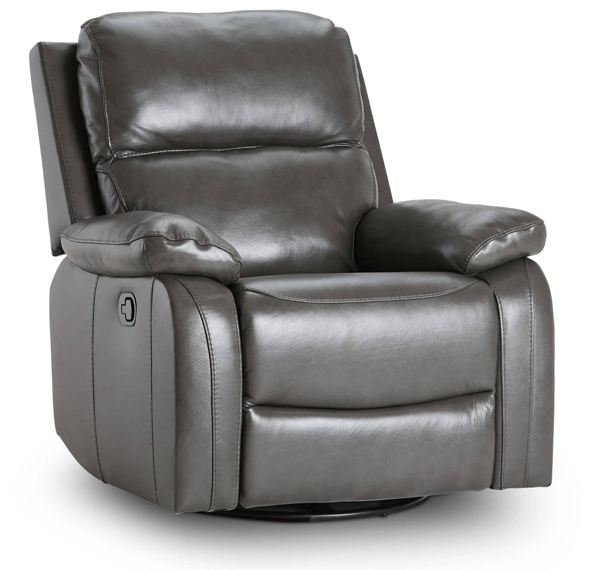 Mason Dark Gray Leather Swivel Glider Recliner Mason Dark Gray Leather Swivel Glider Recliner