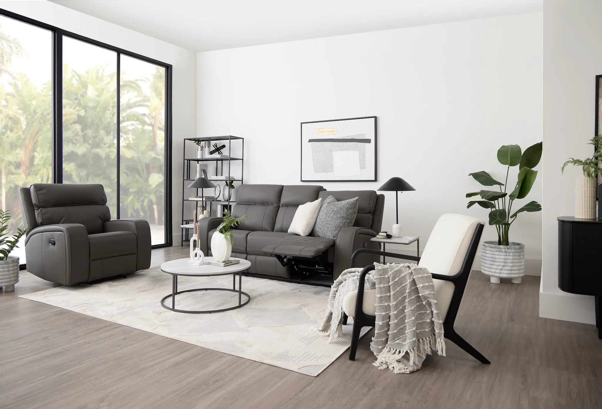 Rhett Gray Micro Reclining Sofa