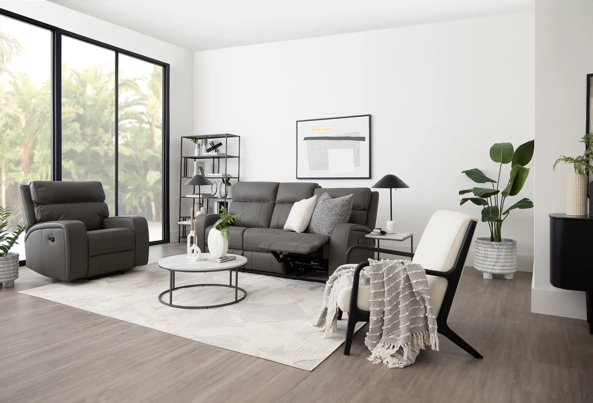 Rhett Gray Micro Reclining Sofa Rhett Gray Micro Reclining Sofa