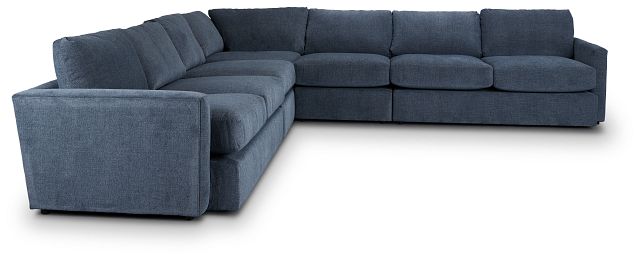 Noah Blue Fabric Large Two-arm Sectional