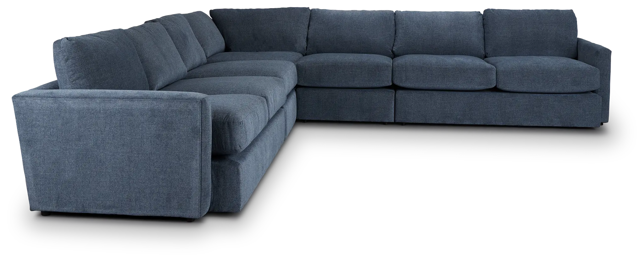 Noah Blue Fabric Large Two-arm Sectional Noah Blue Fabric Large Two-arm Sectional