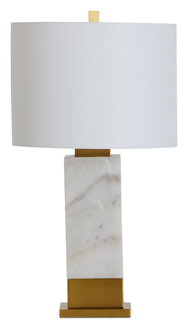 white company marble lamp