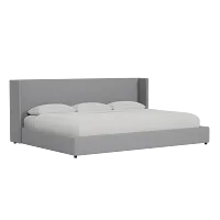 Captiva Delray Light Gray 48" Upholstered Shelter Bed